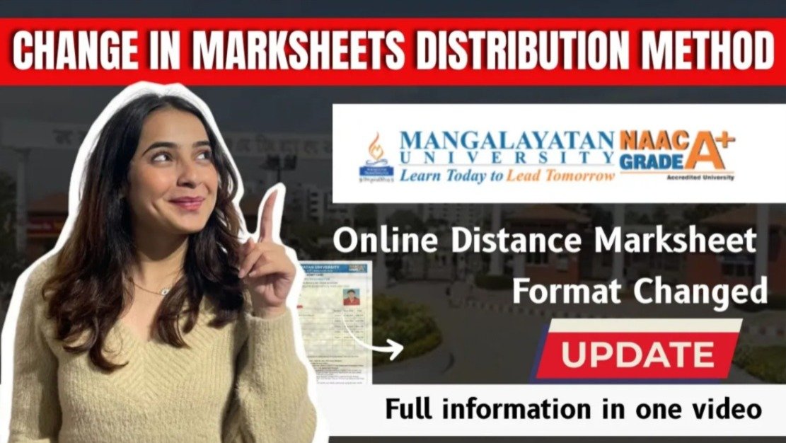 Mangalayatan University Online Distance Marksheet Format 2025 – New Design and Verification Process Explained