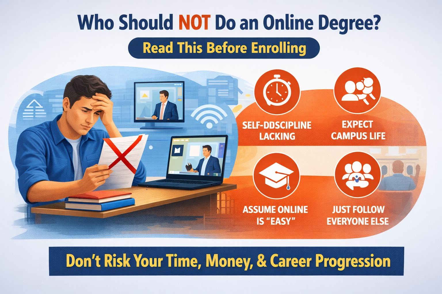 Who should not do an online degree