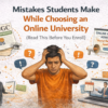 mistakes students make while choosing an online university