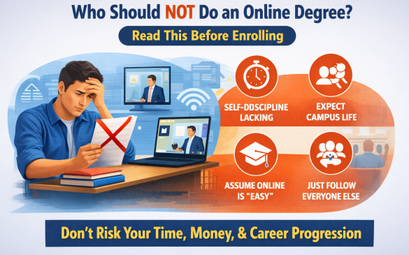 Who should not do an online degree
